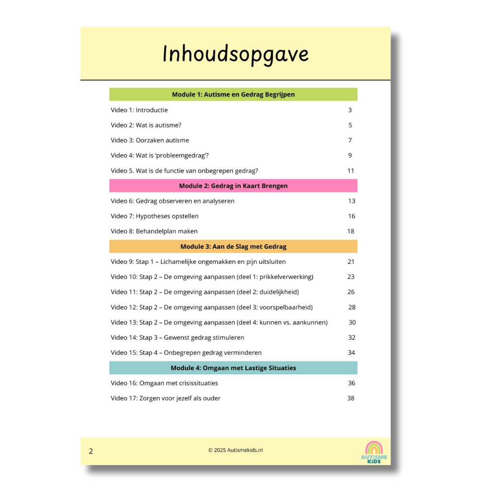 Cursus Autisme en Onbegrepen Gedrag - Afbeelding 2